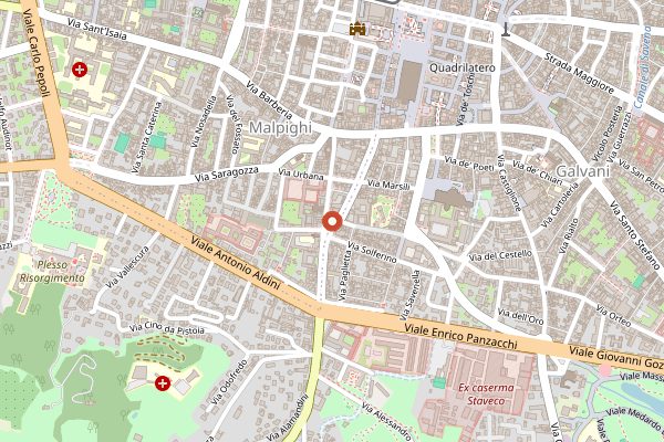 Map showing Pasticceria Maccaferri in Bologna