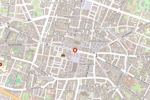 Map showing Bar La Raquette in Bologna