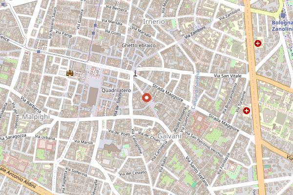 Map showing Camera con Vista in Bologna