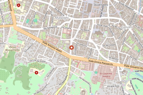 Map showing Carmen Bar in Bologna