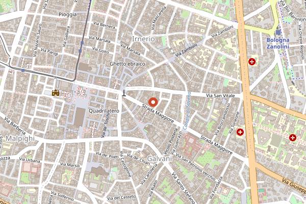 Map showing Donkey Speakeasy in Bologna