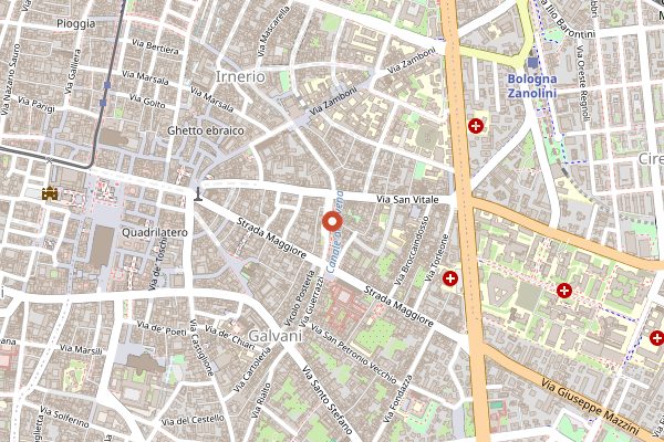 Map showing Il Rovescio in Bologna