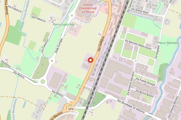 Map showing Lab 16 in Bologna