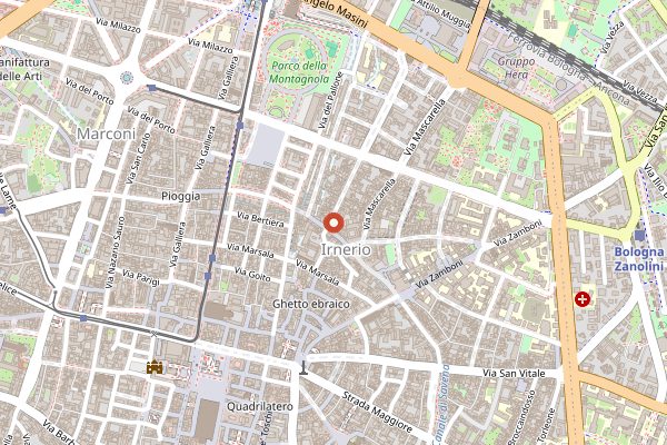 Map showing Le Stanze in Bologna