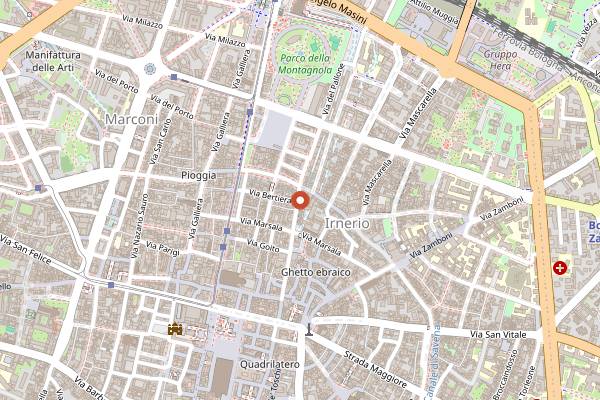 Map showing Neaera Lounge Bar in Bologna