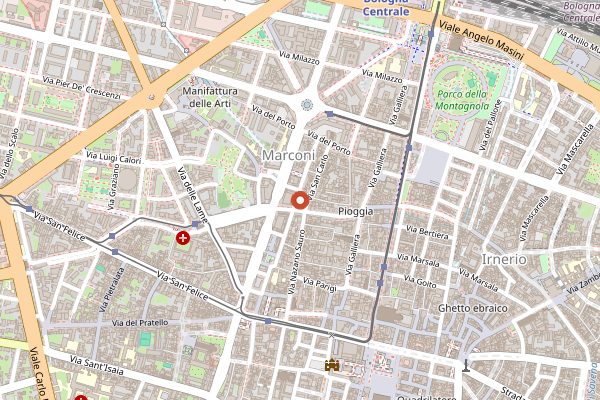 Map showing Birrificio Antoniana in Bologna