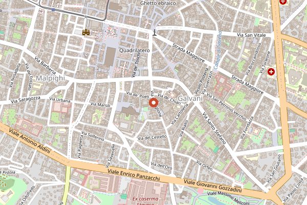 Map showing Aroma Caffe in Bologna