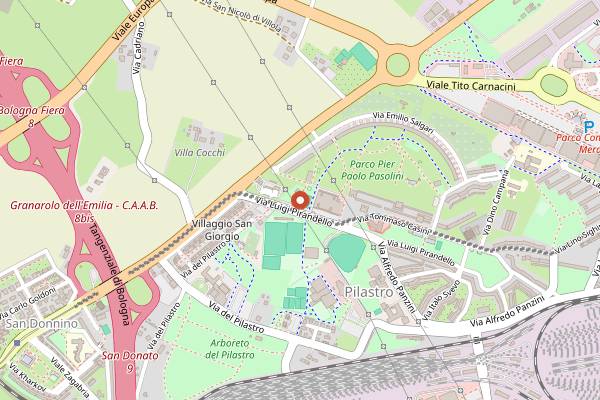 Map showing Porta Pazienza in Bologna