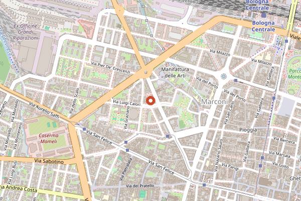 Map showing VESUVIA Brugnoli in Bologna