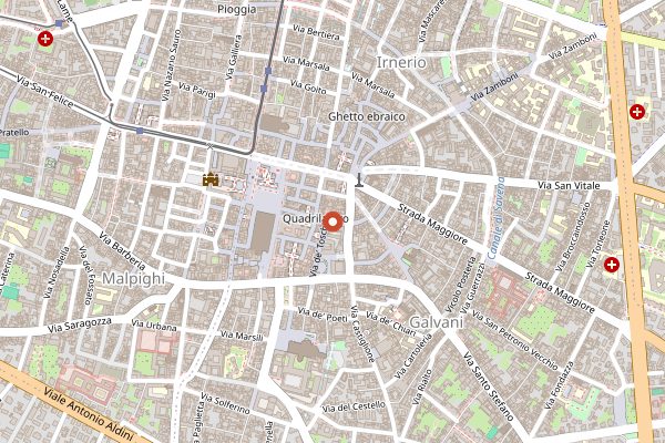 Map showing Bar Calice in Bologna