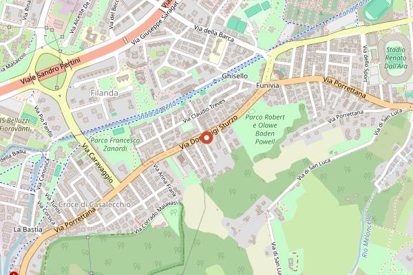 Map showing Doppio Civico Coffee & Bakery in Bologna