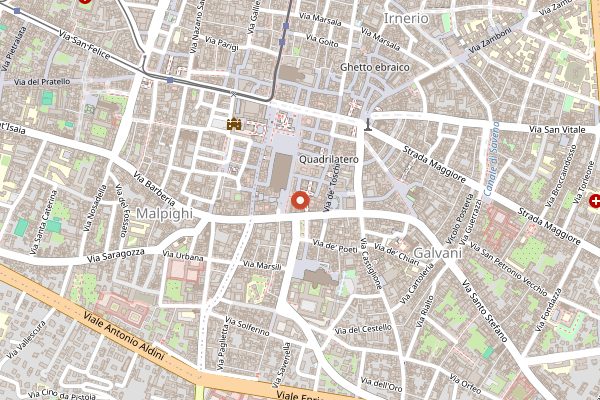Map showing Caffe Zanarini in Bologna