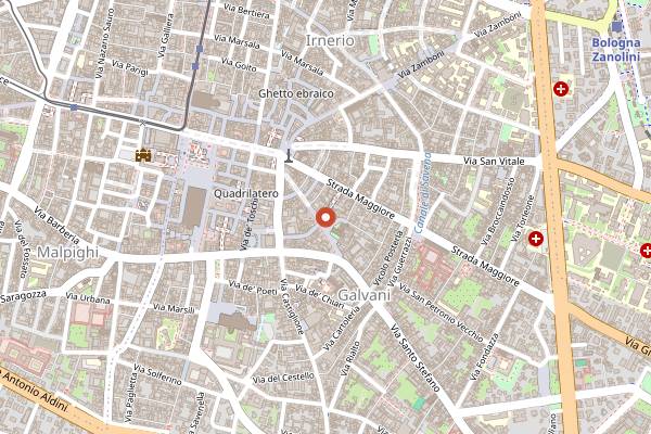Map showing 051 Osteria Santo Stefano in Bologna
