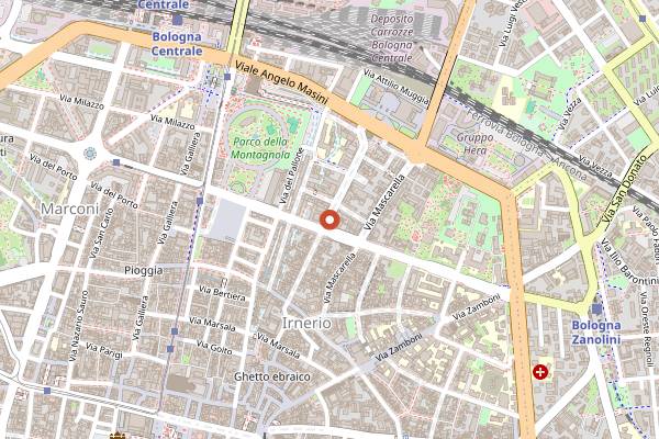 Map showing Le Arcate in Bologna