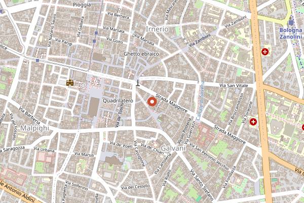 Map showing Ruggine in Bologna