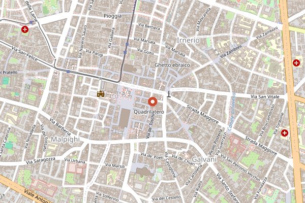 Map showing Tamburini in Bologna