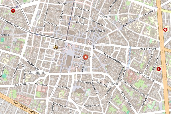 Map showing Trattoria da Gianni in Bologna