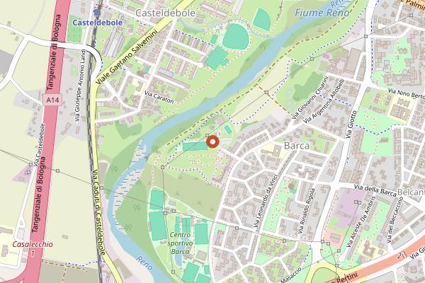 Map showing Trattoria Paradisino in Bologna