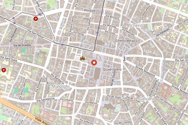 Map showing Casa Artusi Cooking Class in Bologna