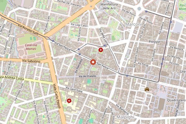 Map showing Be Gluten Free in Bologna