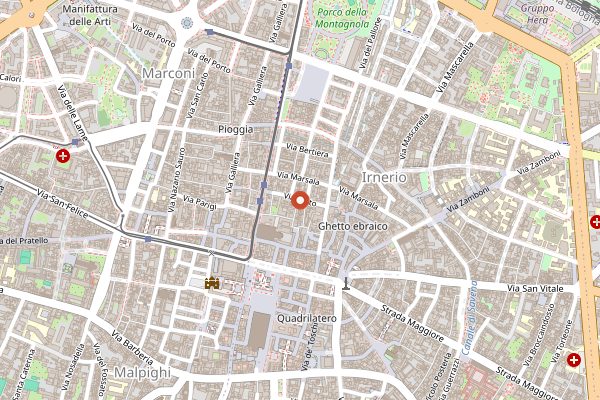 Map showing Universo Vegano in Bologna