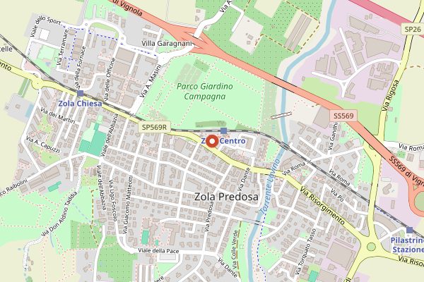 Map showing Festa della Polenta di Zola Predosa in Bologna