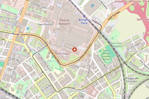Map showing SANA in Bologna