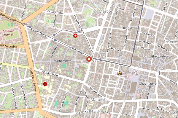 Map showing Bologna Food Stories in Bologna