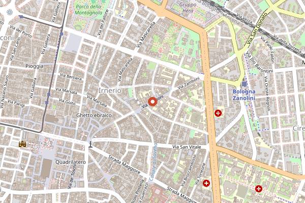 Map showing Bologna Italy Food Tours in Bologna