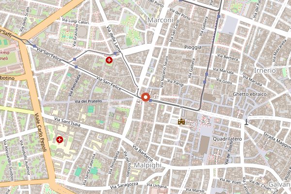 Map showing Fooditaly Bologna in Bologna