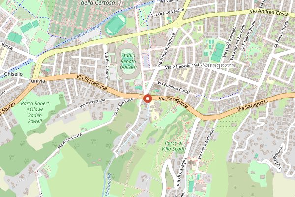 Map showing Trattoria Meloncello in Bologna