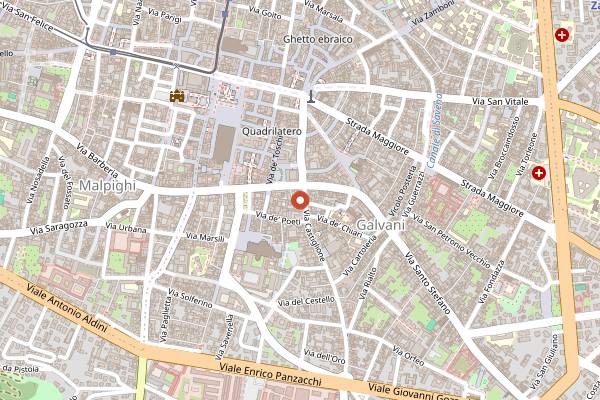 Map showing Astral Beers Pub in Bologna