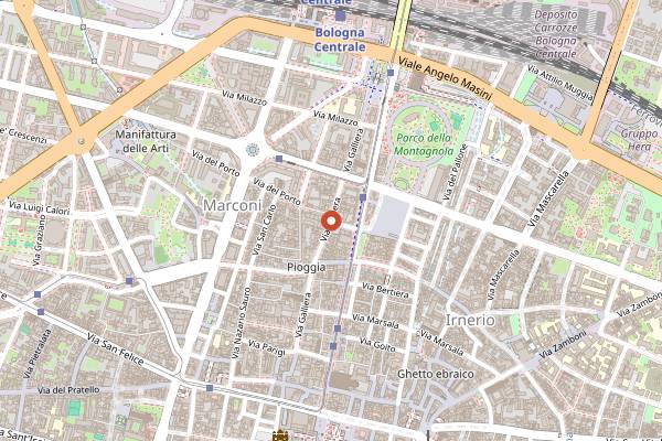 Map showing Il Santo Bevitore in Bologna