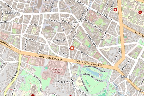 Map showing Osteria La Tigre in Bologna