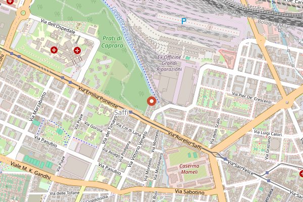Map showing Antico Mercato di Bologna in Bologna