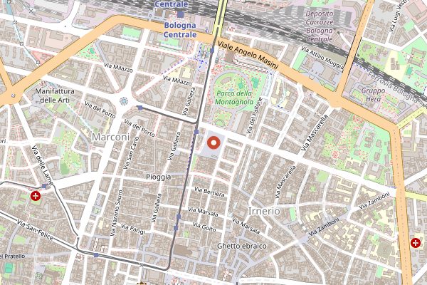 Map showing Mercato della Piazzola in Bologna