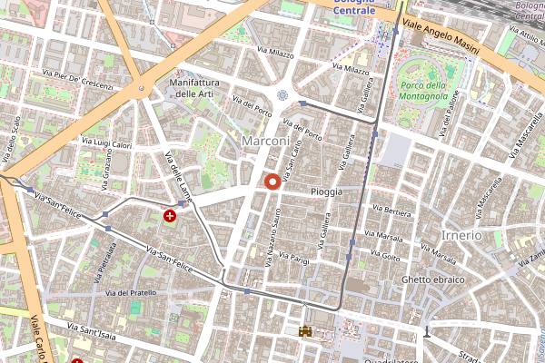 Map showing Bar't in Bologna