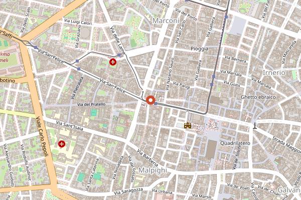 Map showing Borgo Hi-Fi in Bologna