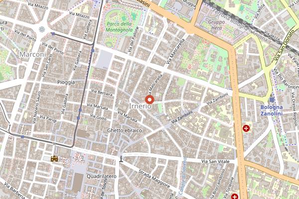 Map showing Bravo Caffe in Bologna