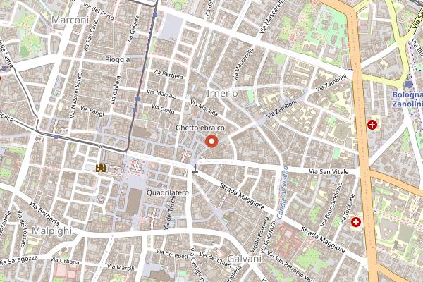 Map showing Lab 16 in Bologna