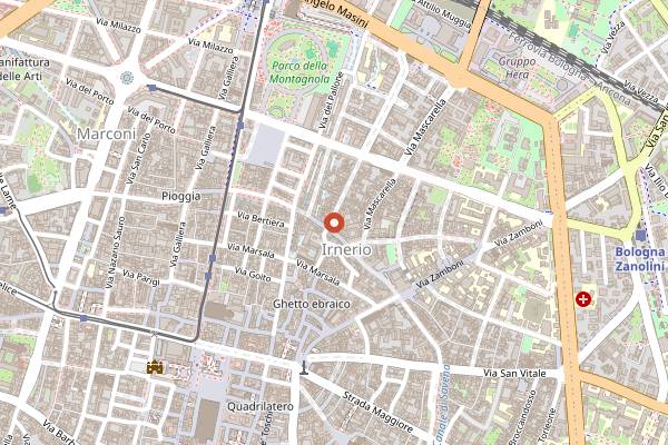 Map showing Le Stanze in Bologna