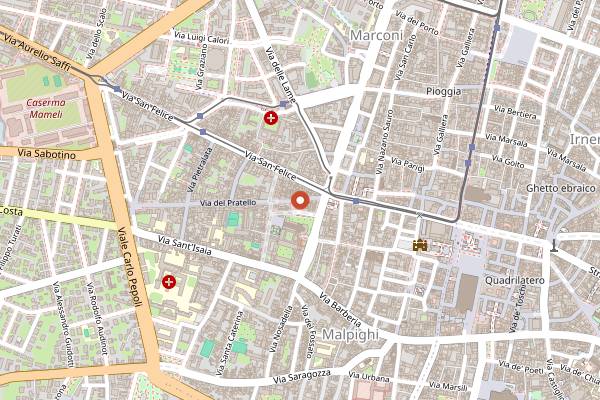 Map showing Mutenye in Bologna