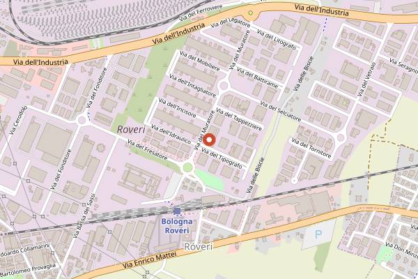 Map showing Red Club in Bologna