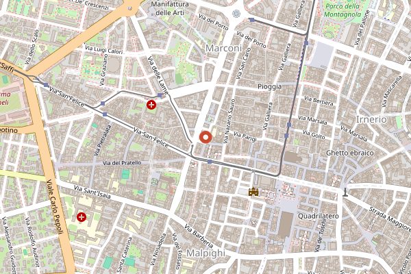 Map showing Ahime in Bologna