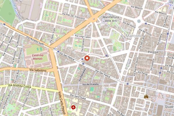 Map showing Amole in Bologna