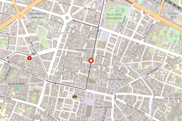 Map showing Ristorante Diana in Bologna