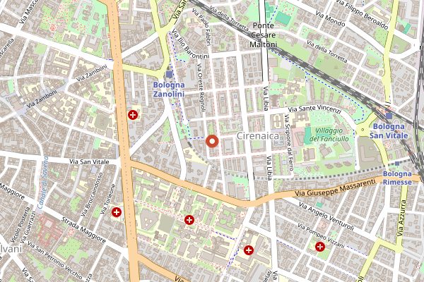Map showing Ristorante Da Vito in Bologna