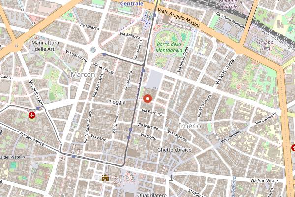 Map showing Ristorante Donatello in Bologna