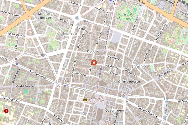 Map showing Ristorante pizzeria Nino in Bologna