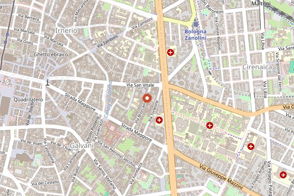 Map showing Scaccomatto in Bologna